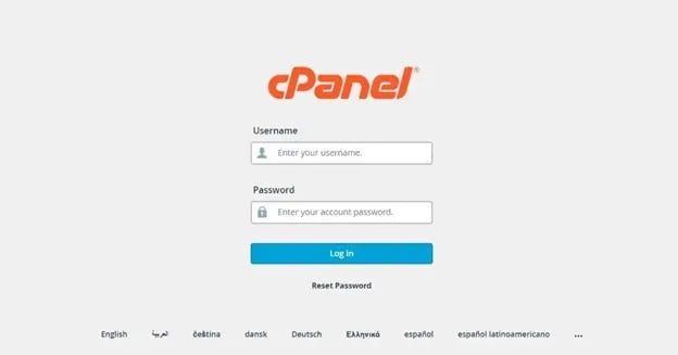 ورود به cPanel